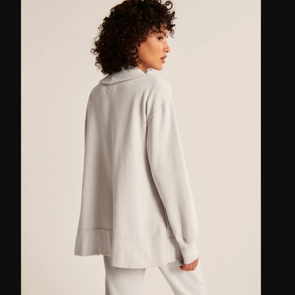 NWT Abercrombie & Fitch - Open-Front Fleece Cardigan - Picture 7 of 14